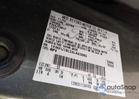 2004 Ford Expedition Eddie Bauer z USA, uszkodzony, nr VIN 1FMFU18L24LA63085